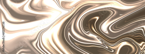 Abstract wave chocolate color luxurious smooth liquid background.