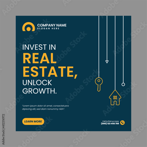 Modern Real Estate Social Post Design Template