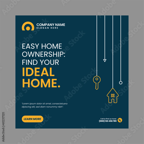 Modern Real Estate Social Post Design Template