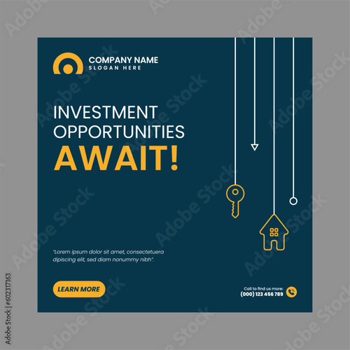 Modern Real Estate Social Post Design Template