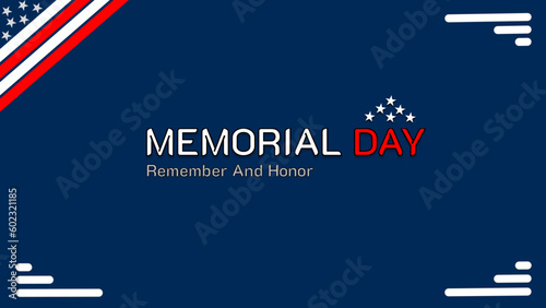 Vector illustration background for Memorial Day in the United States