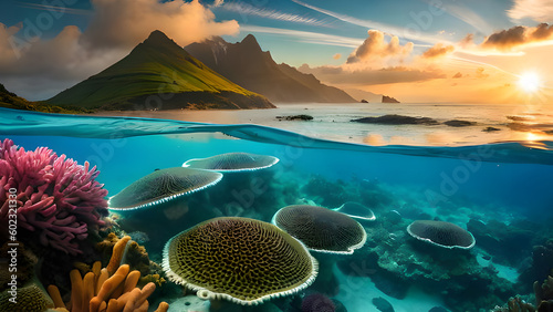 Life in Motion The Dynamic Coral Reef Ecosystem and Its Fascinating Inhabitants Create With Generative AI Technology