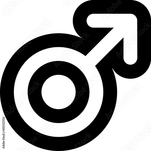 Outline Gender Male Black White Liner Icon. Traditional and progressive unconventional sexual relations between sexes groups. Simple outline vector symbol isolated on white background
