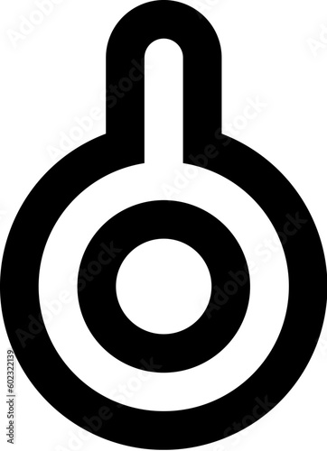 Outline Gender Neutrois Black White Liner Icon. Traditional and progressive unconventional sexual relations between sexes groups. Simple outline vector symbol isolated on white background