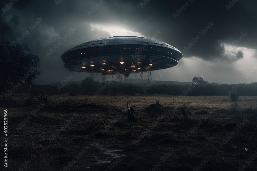 world ufo day, flying in space, Exploring extraterrestrial civilization, aliens, strangers, flying saucer, abduction, 2 July, green humans. unidentified flying objects. Generative AI world ufo day, flying in space, Exploring extraterrestrial civilization, aliens, strangers, flying saucer, abduction, 2 July, green humans. unidentified flying objects. Generative AI