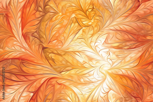 Fractal art, light, warm colors. AI generative