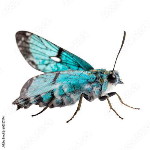 blue butterfly isolated on white, insect Generative AI