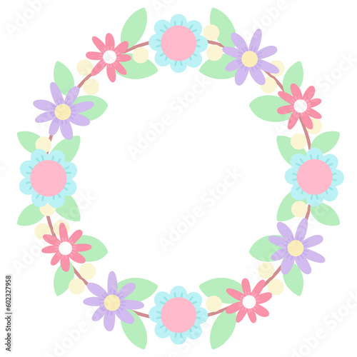 frame with flowers