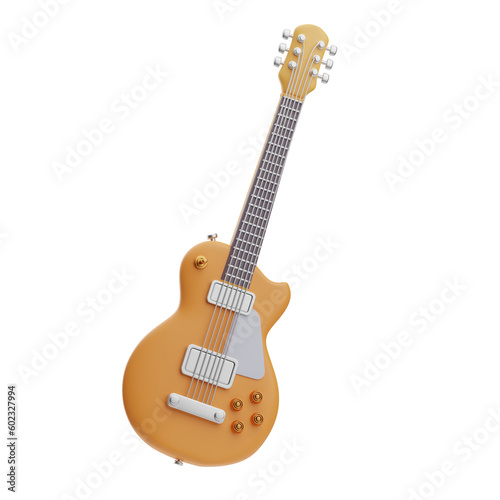 music object guitar electric illustration 3d