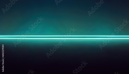 Glowing line blur light teal blue flat ray dark