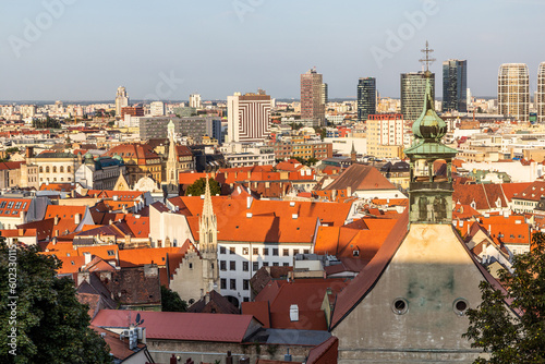 Aerial view of the old town in Bratislava, Slovakia