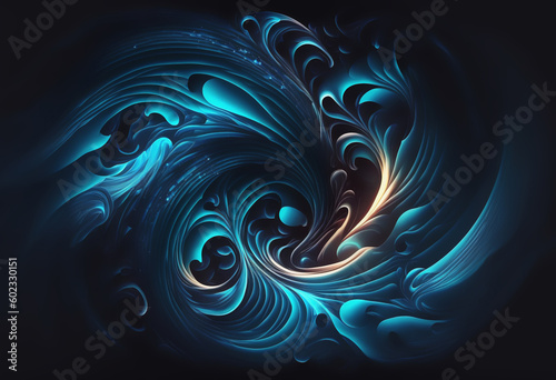 Swirl flower digital art graphic background