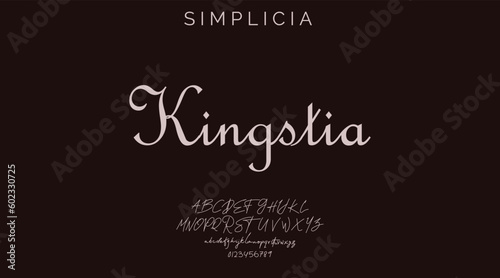 Elegant script font, luxury typography fonts logo font premium vector