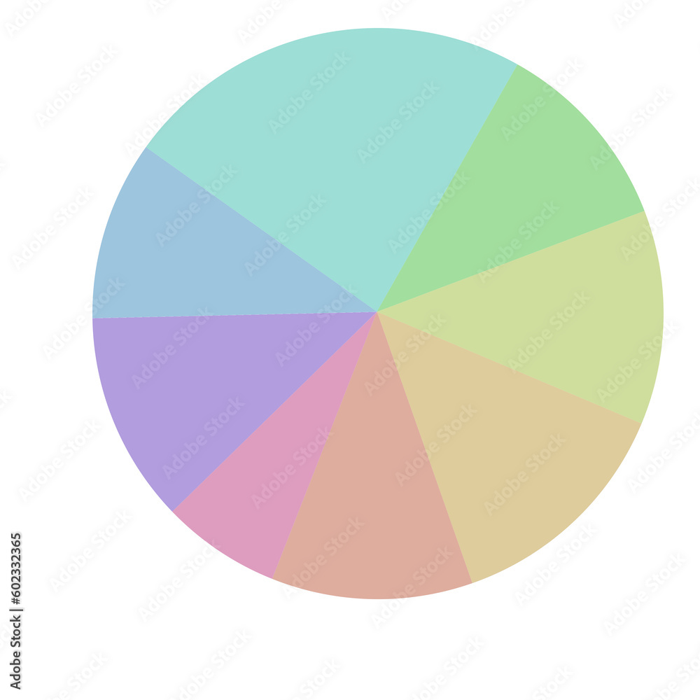 Rond de couleurs pastels