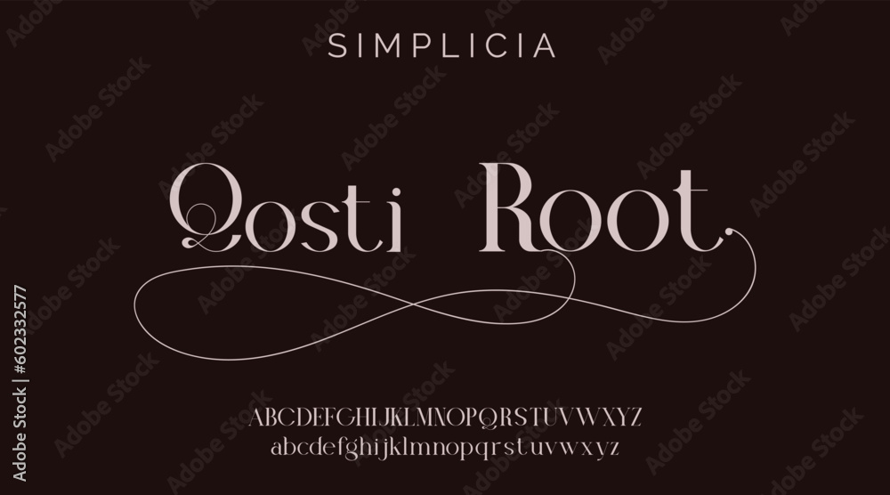 Elegant and modern font luxury typography fonts logo font premium vector