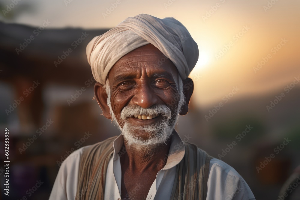 portrait of man Indian smiling. Generative Ai portrait of man Indian smiling. Generative Ai