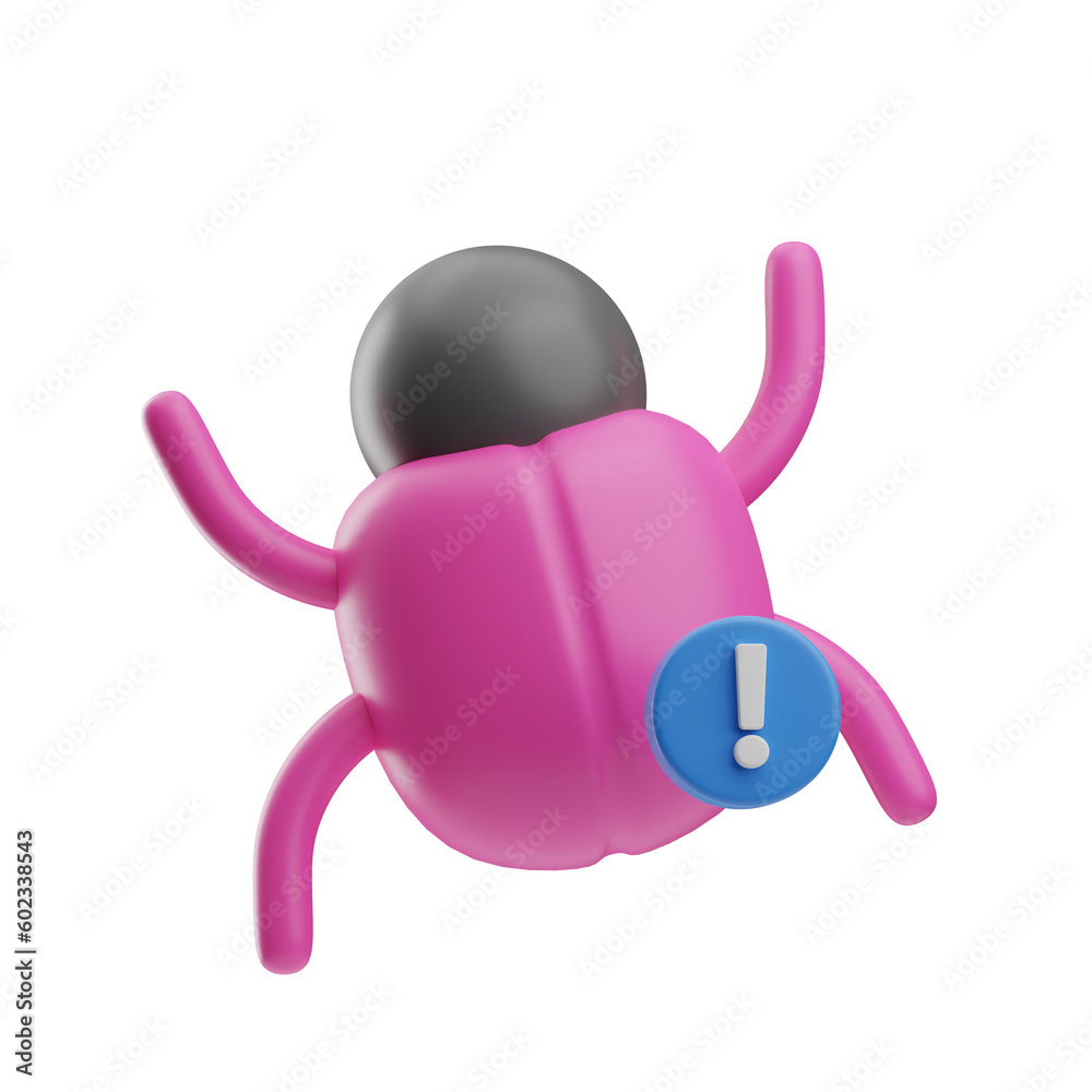 Technology bug 3d illustration