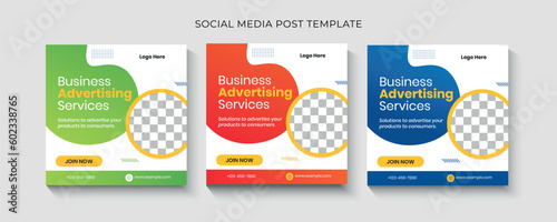 Modern Business Advertising Instagram Post Template