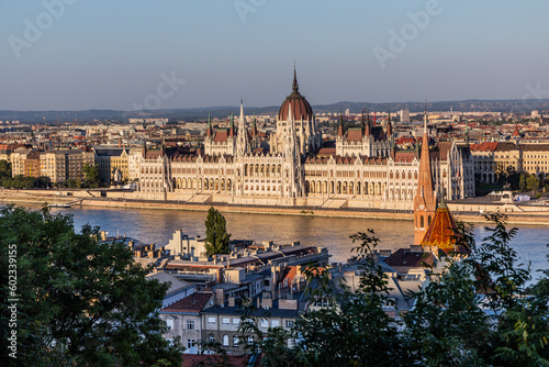 Danube river and Hungarian Parliament Building in Budapest, Hungary © Matyas Rehak