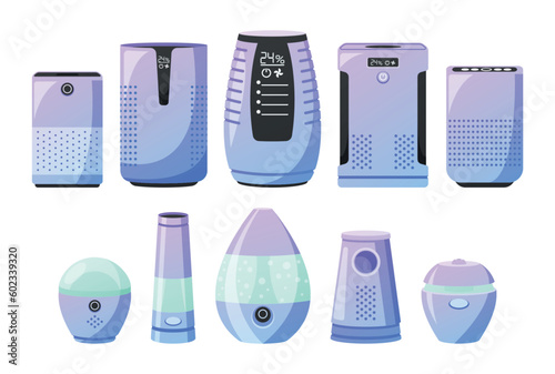 Set Of Moisturizers And Drainers Of Air Are Used To Balance Humidity Levels Indoors. They Work To Regulate Moisture