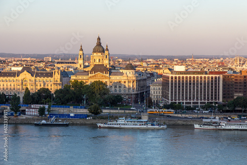 Skyline of Buda with St. Stephen s Basilica in Budapest  Hungary