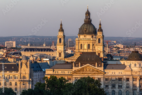 View of St. Stephen's Basilica in Budapest, Hungary © Matyas Rehak