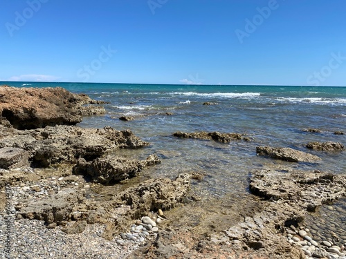 rocky coast of the Mediterranean sea