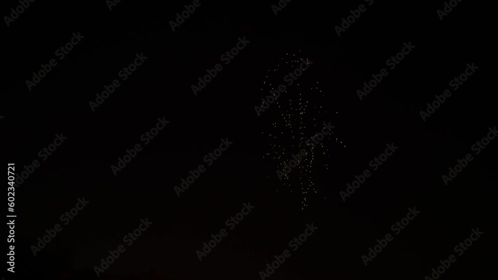 Hundreds of drone flight performances at night Hundreds of drone flight performances at night