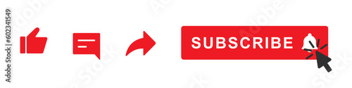 like share comment subscribe vector design illustration