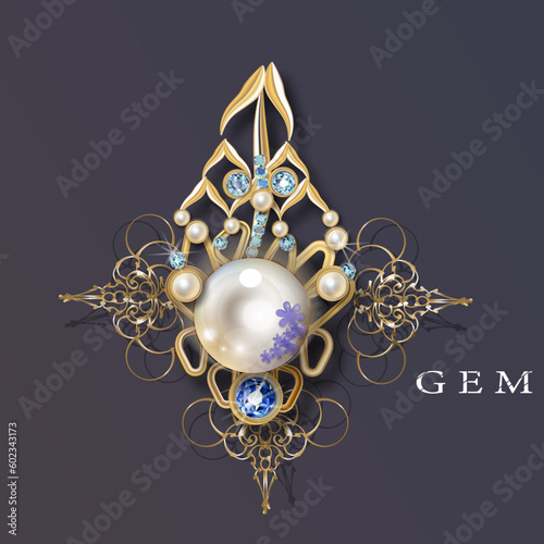 Diamond background gemstone realistic vector illustration