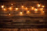 light bulb on the wooden wall, generative ai