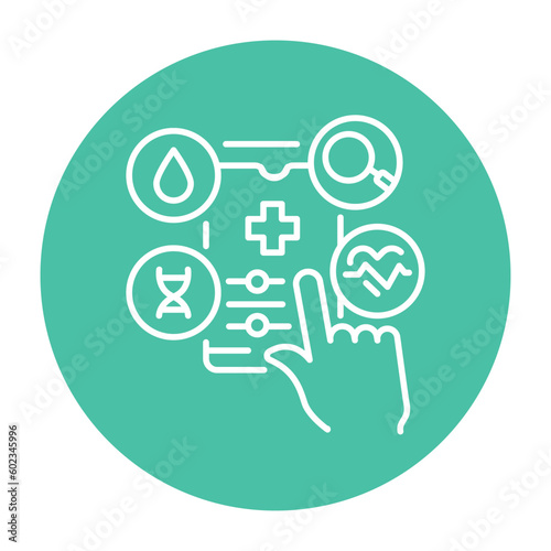 Remote health care color line icon. Pictogram for web page