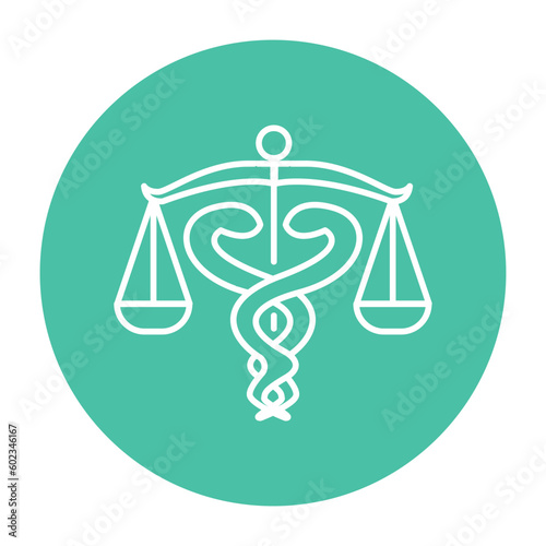 Telehealth law color line icon. Pictogram for web page