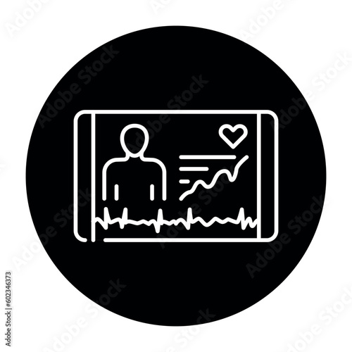 Digital health color line icon. Ehealth.