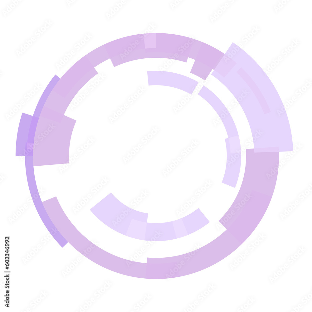 Abstract tech circle hud display Sci-Fi futuristic
