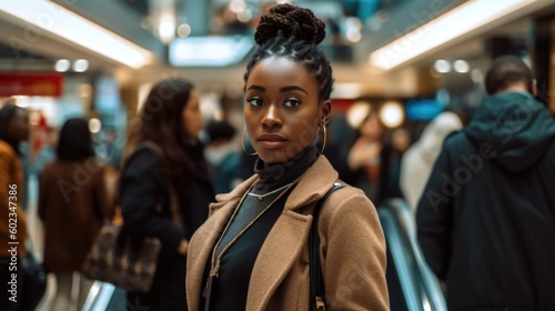Black Woman in the Mall - Generative AI