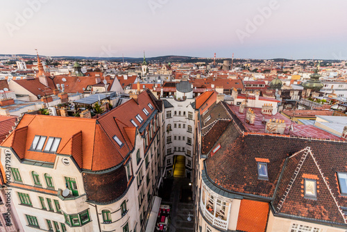 Skyline of the old town in Brno, Czech Republic