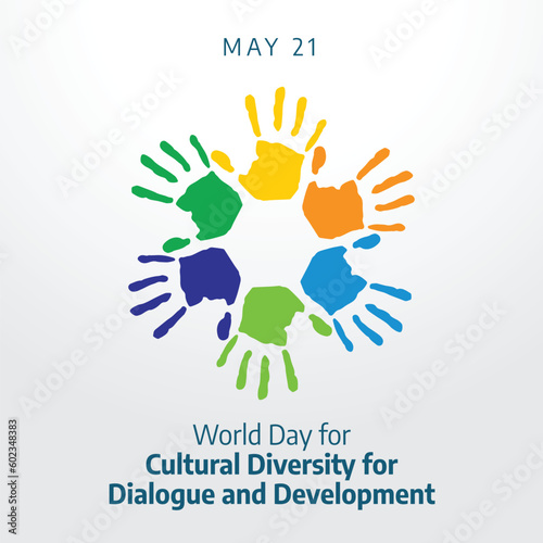 vector graphic of World Day for Cultural Diversity for Dialogue and Development celebration. flat design. flyer design.flat illustration.