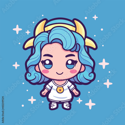 gemini zodiac symbol mascot vector illustration eps 10