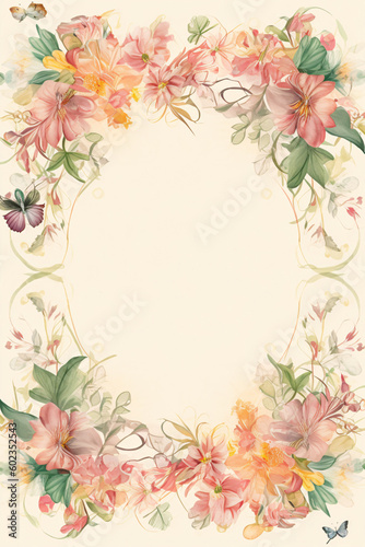 Wallpaper Mural High-Resolution Full-Page 8x11 Inch Floral Design Letter Paper, generative AI Torontodigital.ca