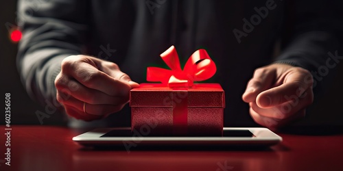 Aesthetic image of gift giv...