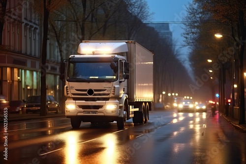 Delivery truck speeding on ...