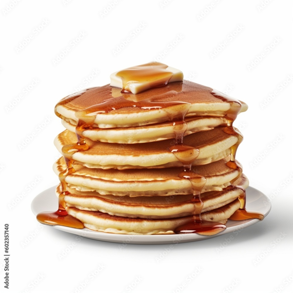stack of pancakes on white background stack of pancakes on white background