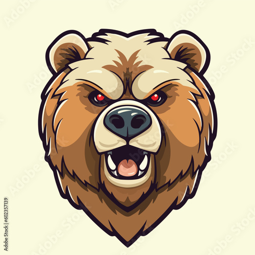 bear head logo macot vector illustration  eps 10 photo