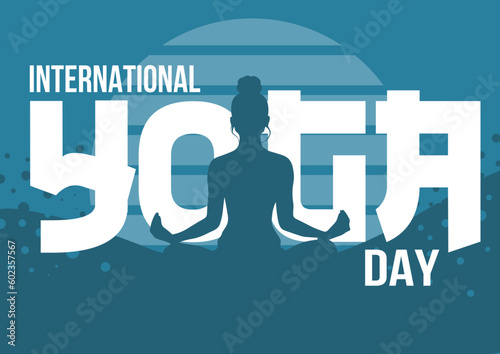 International Yoga Day - banner, poster - vector illustration