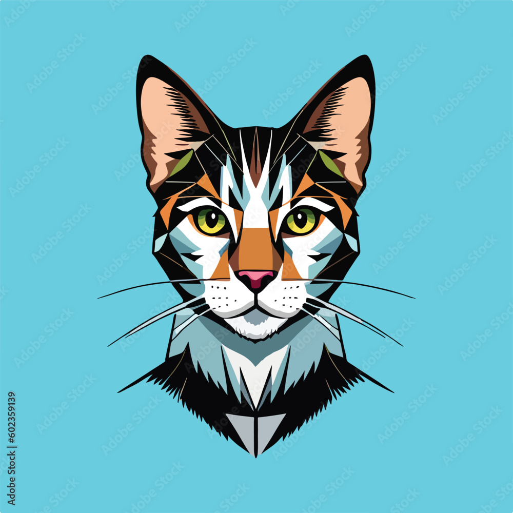 cat mascot logo vector illustration eps 10