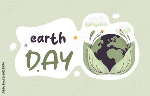 Earth Day Sticker Template