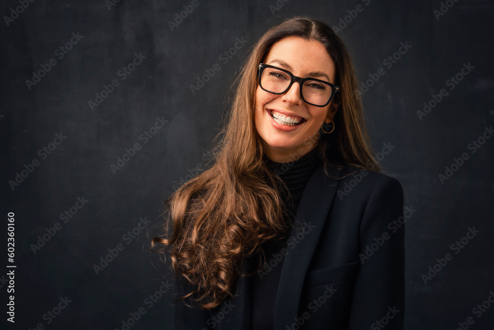 Attractive brunette haired woman studio portrait against at isolated background Attractive brunette haired woman studio portrait against at isolated background