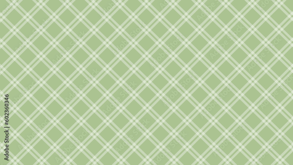 Fototapeta premium Diagonal white checkered in the green background