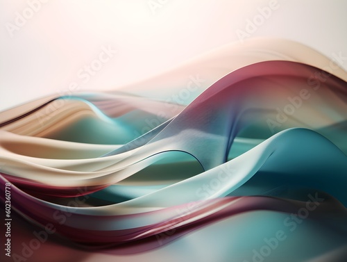 Flowing Harmony: Smooth Color Lines Abstract Background